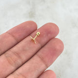 Piercing Estrella Cardinal Plana 0.3gr / 1cm / Rosca Bola Oro Amarillo 18K (Joya)