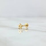 Piercing Ombligo Estrella Plana 0.4gr / 1.1cm / Lisa Oro Amarillo 18K (Joya) ©