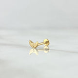 Piercing Ombligo Luna Plana 0.4gr / 1.1cm / Lisa Oro Amarillo 18K (Joya) ©