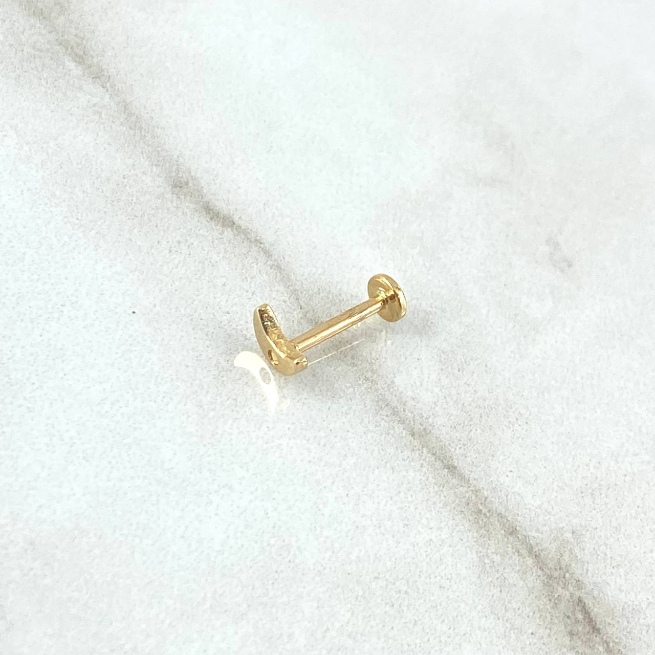 Piercing Luna Plana 0.4gr / 1.1cm / Lisa Oro Amarillo 18K (Joya)