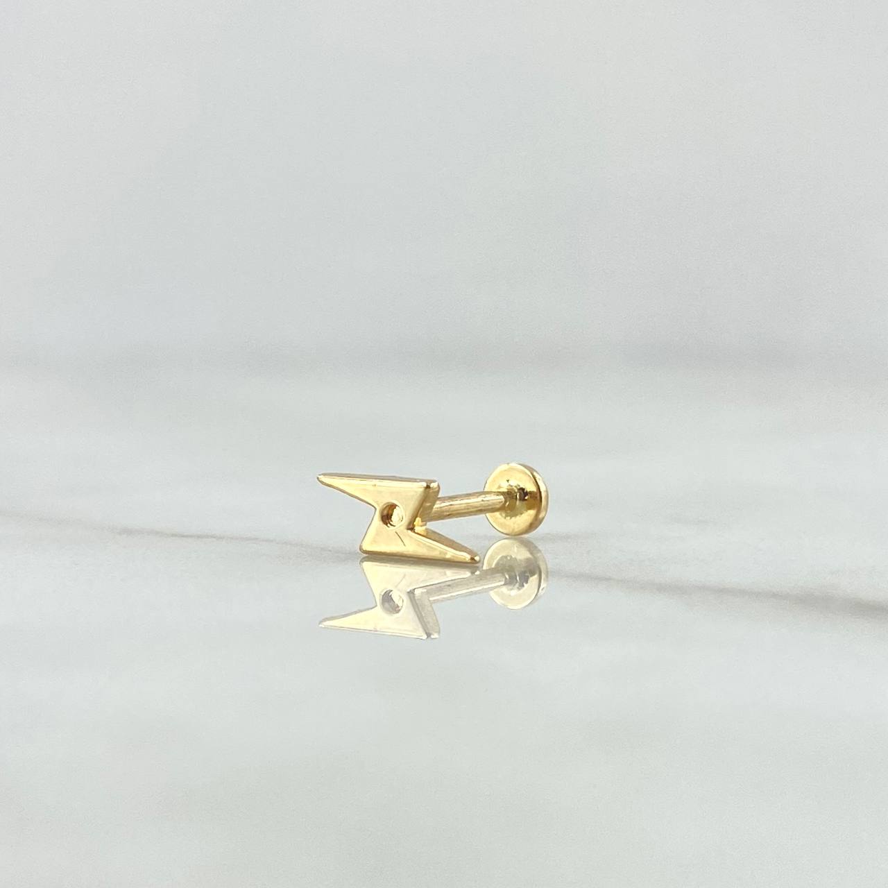 Piercing Rayo Plano 0.5gr / 1cm / Liso Oro Amarillo 18K (Joya)