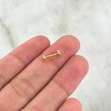 Piercing Ombligo Circulo Plano 0.35gr / 1.1cm / Liso Oro Amarillo 18K (Joya) ©