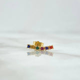 Piercing Linea De Colores 0.6gr / 1.3cm / Broche Mariposa Oro Amarillo 18K (Joya) ©