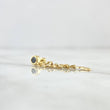 Piercing Bisel Pluma Colgante 1.15gr / 3.3cm / Circon Negro Rosca Bola Oro Amarillo 18K (Joya) ©