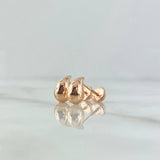 Topos Gotas 0.75gr / 1cm / Lisas Oro Rosa 18K