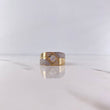 Anillo Rombo Centro 7.55gr / T10 1/2 / Circones Blancos Dos Oros Amarillo Blanco 18K &