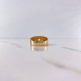 Anillo Rombo Centro 7.55gr / T10 1/2 / Circones Blancos Dos Oros Amarillo Blanco 18K &