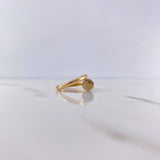 Anillo Clavo 4.35gr / T7 3/4 / Circones Blancos Oro Amarillo 18K &