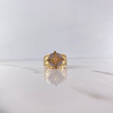 Anillo Brujula Estrella Cardinal 11.15gr / T10 1/2 / Circones Blancos Tres Oros 18K $