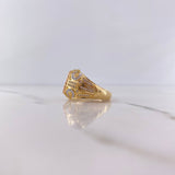 Anillo Caballo 11.25gr / T11 / Circones Blancos Tres Oros 18K &