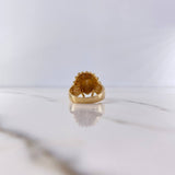 Anillo Indio 9.75gr / T8 1/2 / Circones Colores Dos Oros Amarillo Blanco 18K &