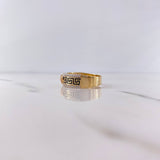 Anillo Medusa Tribal 5.3gr / T10 1/2 / Circones Blancos Dos Oros Amarillo Rosa 18K $