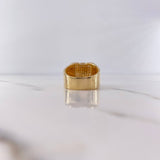 Anillo Sello Caballo 11.45gr / T9 1/2 / Circones Blancos Dos Oros Amarillo Rosa 18K $