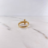 Anillo Cruz Cristo 4.85gr / T10 / Oro Amarillo 18K &