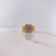 Anillo Correa Corona RX 8.45gr / T10 / Circones Blancos Tres Oros 18K &