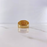 Anillo Barco 8.45gr / T10 / Circones Blancos Tres Oros 18K &