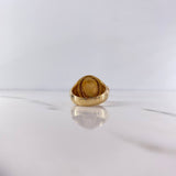 Anillo Cruz Manto 9.25gr / T8 3/4 / Circones Blancos Dos Oros Amarillo Blanco 18K &