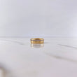 Anillo Argolla Linea 4.15gr / T6 / Circones Blancos Oro Amarillo 18K &