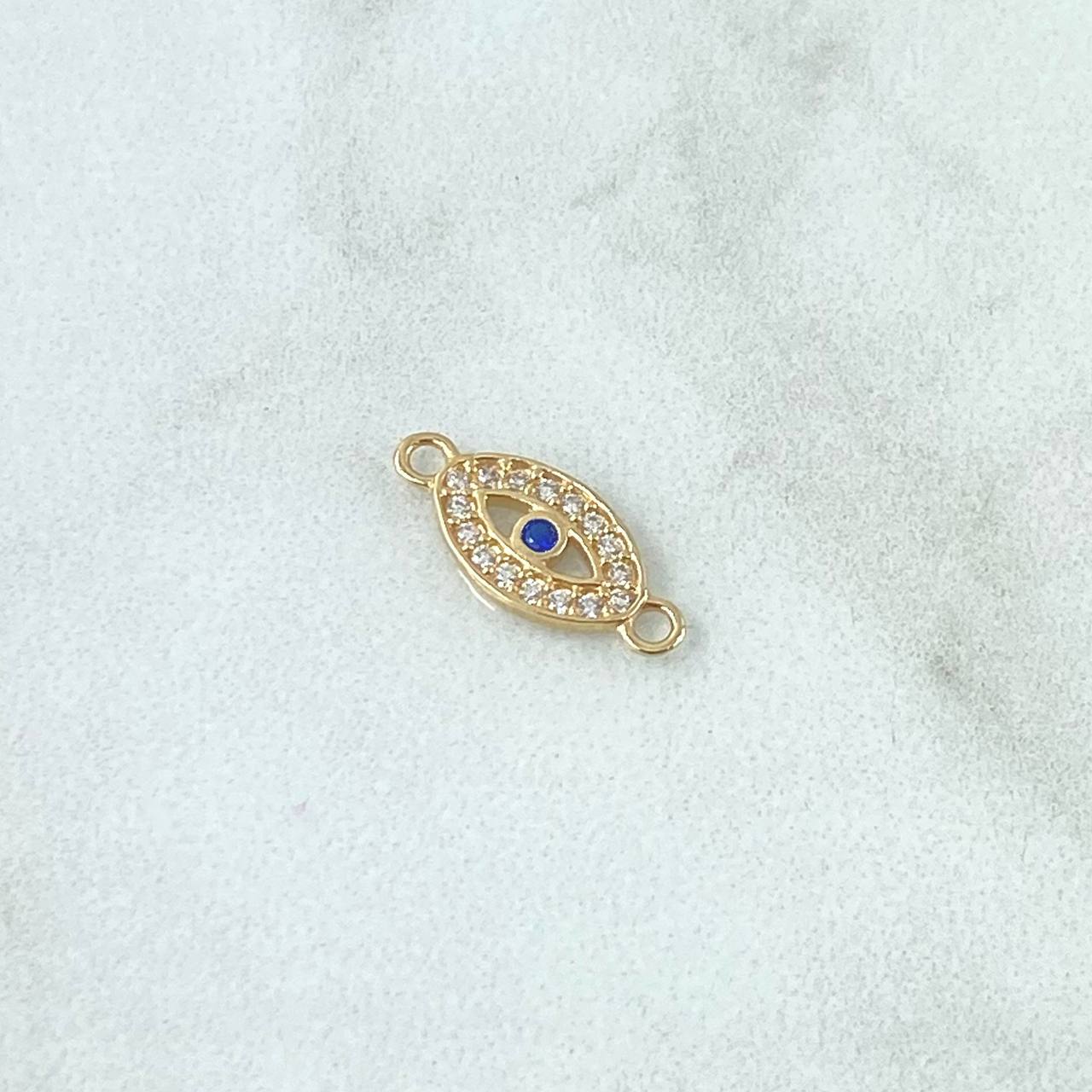 Herraje Ojo Turco 0.6gr / 1.4cm / Circones Blancos Azul Oro Amarillo 18K *