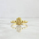 Anillo Sello Sagrado Rostro 1.25gr / T7 3/4 / Nudo Liso Oro Amarillo 18K ©