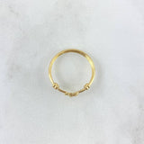 Anillo Sello Sagrado Rostro 1.2gr / T7 1/4 / Nudo Liso Oro Amarillo 18K ©