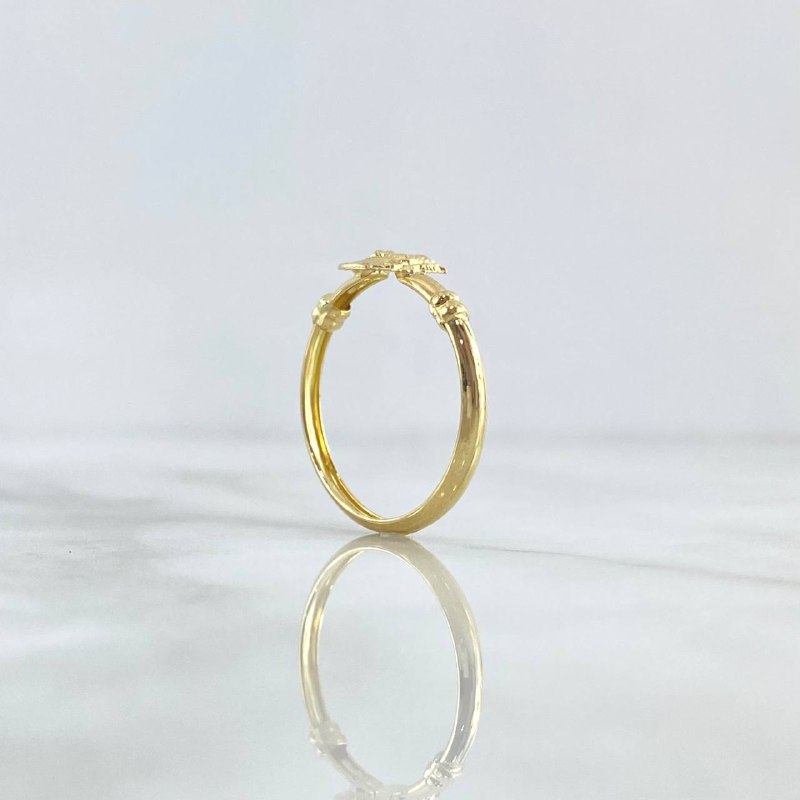 Anillo Sello Sagrado Rostro 1.3gr / T9 / Nudo Liso Oro Amarillo 18K