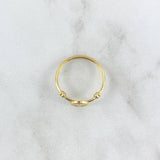 Anillo Sello Virgen Milagrosa 1.25gr / T6 1/2 / Nudo Liso Oro Amarillo 18K ©