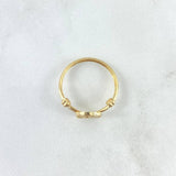 Anillo Sello Herradura 1.65gr / T8 / Nudo Liso Oro Amarillo 18K