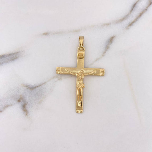 Dije Cruz Cristo 7.7gr / 5.4cm / Oro Amarillo 18K #