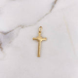 Dije Cruz Cristo 1.25gr / 3.1cm / Destellos Oro Amarillo 18K #