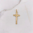 Dije Cruz Cristo 1.25gr / 3.1cm / Destellos Oro Amarillo 18K #