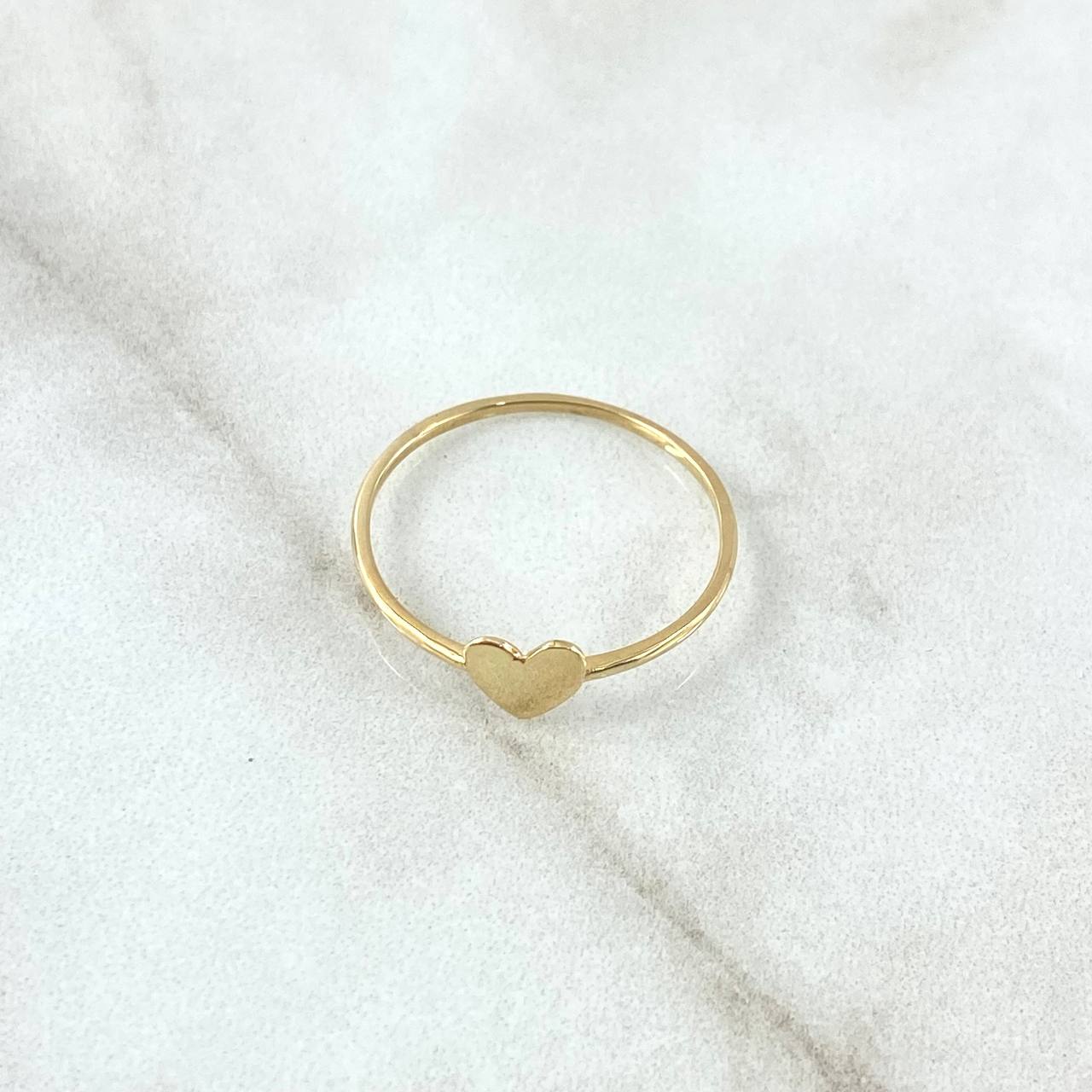 Anillo Corazon 1gr / T6 1/4 / Liso Oro Amarillo 18K *