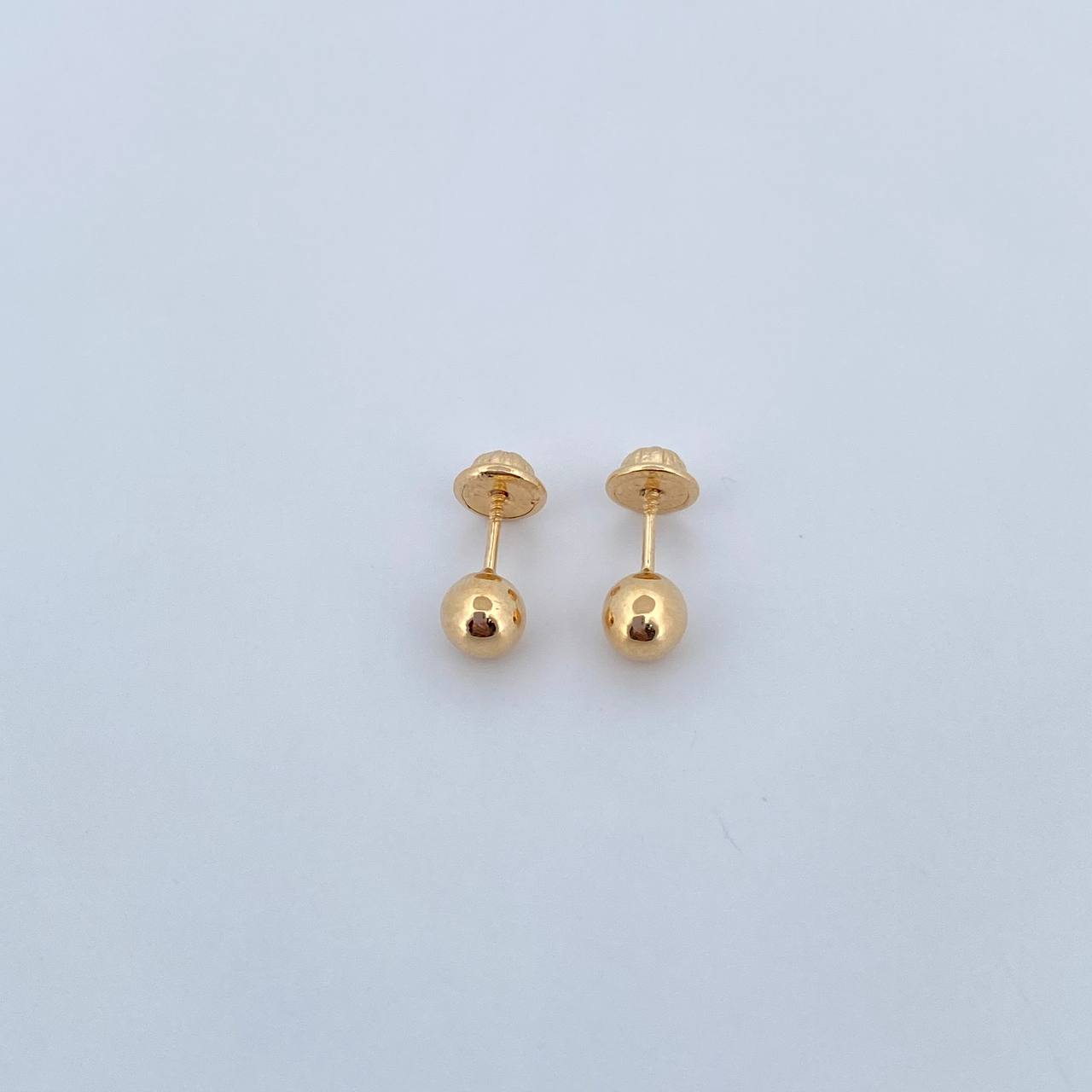 Topos Bola 0.6gr / 5mm Lisa Oro Amarillo 18K &