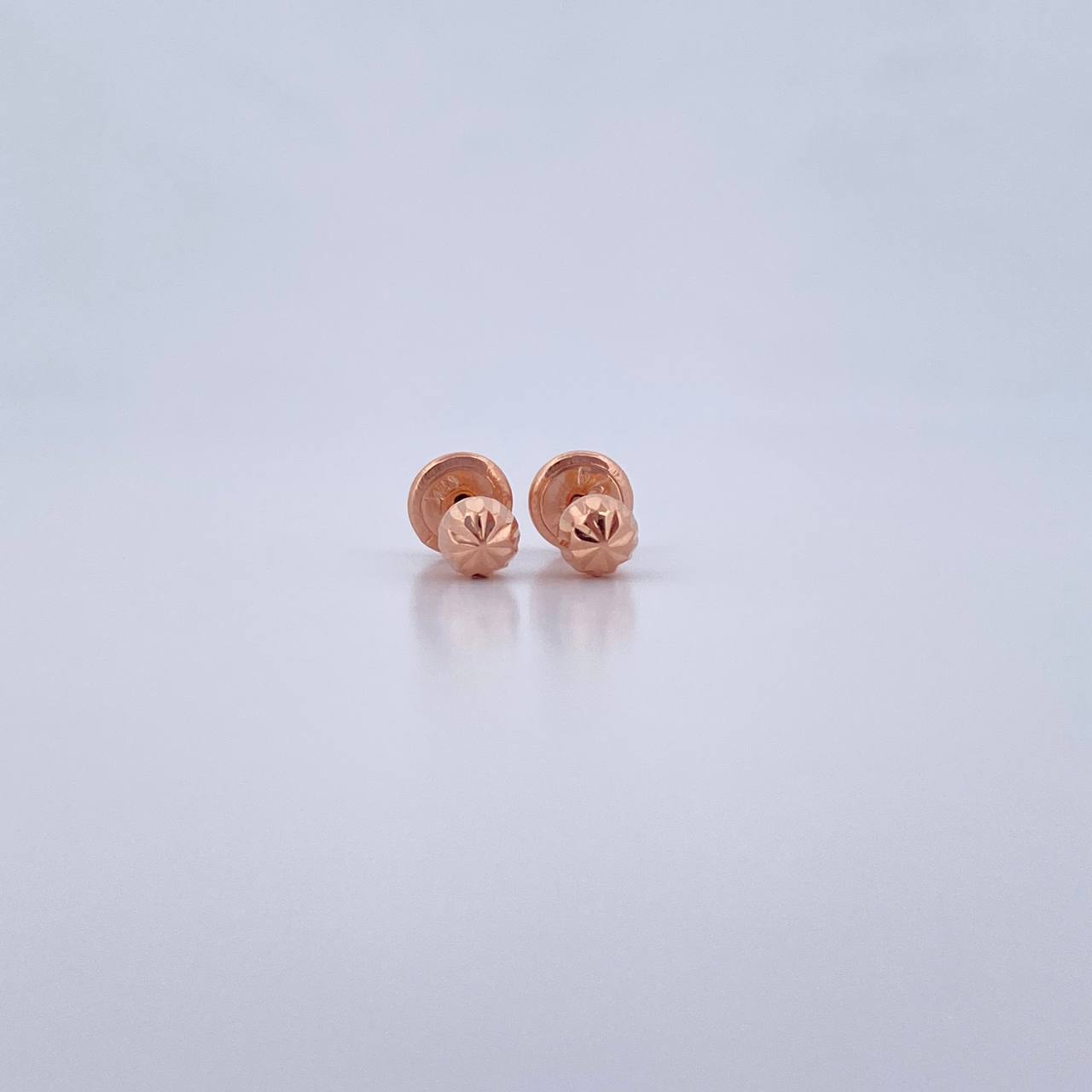 Topos Bola 0.55gr / 4mm Diamantada Oro Rosa 18K &