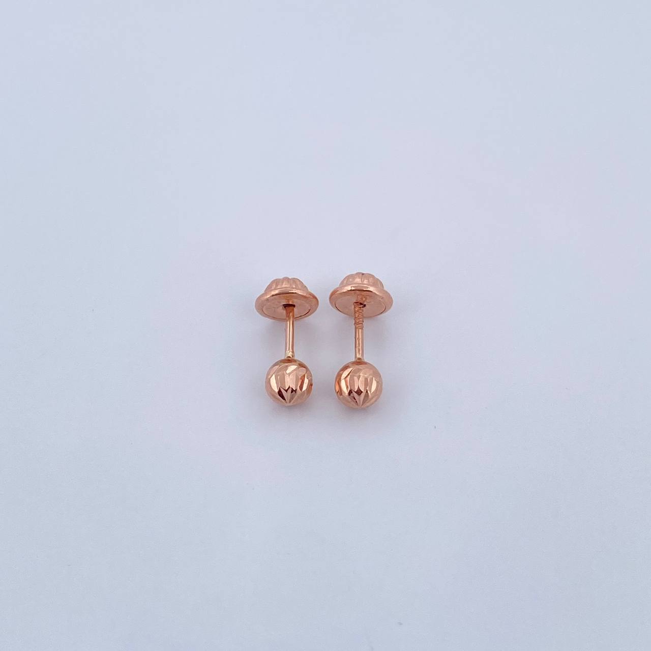 Topos Bola 0.55gr / 4mm Diamantada Oro Rosa 18K &