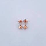 Topos Bola 0.55gr / 4mm Diamantada Oro Rosa 18K &