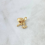 Dije Tres Gracias 0.55gr / 1.5cm / Cargador "Cruz- Corazón-Ancla" Oro Amarillo 18K