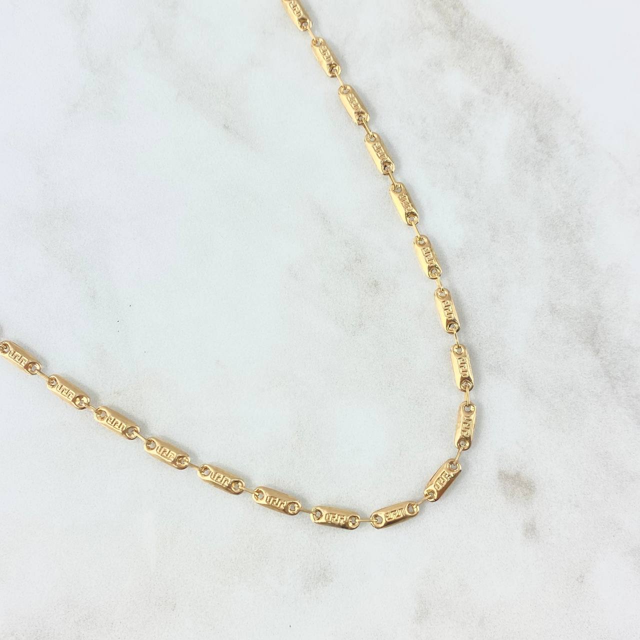 Cadena Rustica Tribal 7.15gr / 60cm / 3.5mm Oro Amarillo 18K *