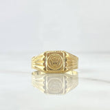 Anillo Sello Corona RX 1.5gr / T9   / Liso Oro Amarillo 18K *