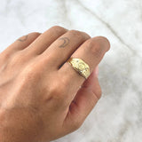 Anillo Sello Corona RX 1.5gr / T9   / Liso Oro Amarillo 18K *