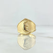 Anillo Sello Cara Luna 1.9gr / T7 / Mate Oro Amarillo 18K *