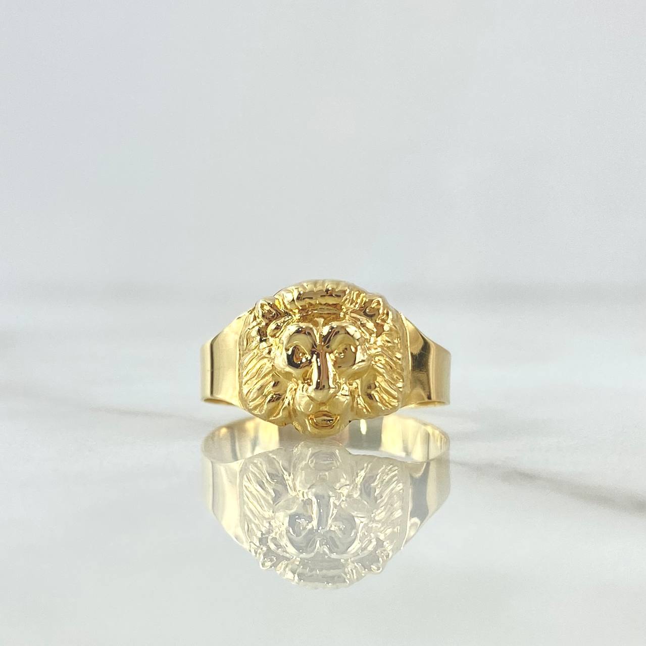 Anillo León 1.05gr / T5 / Liso Oro Amarillo 18K *