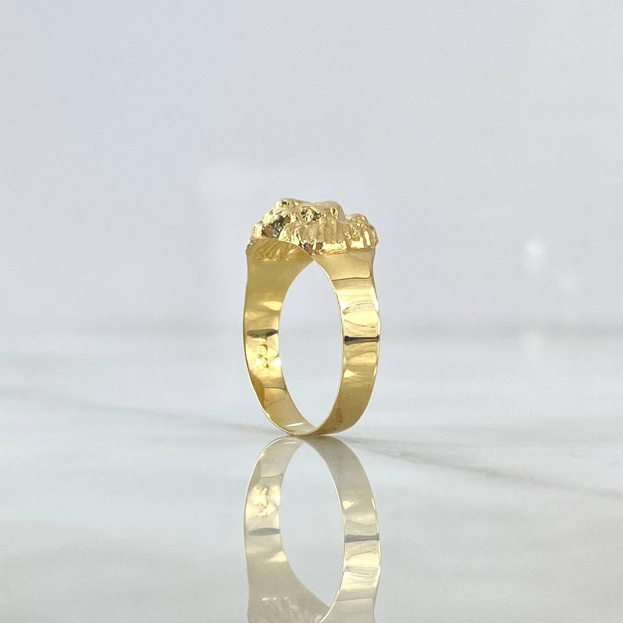 Anillo León 1.1gr / T5 1/2 / Liso Oro Amarillo 18K *