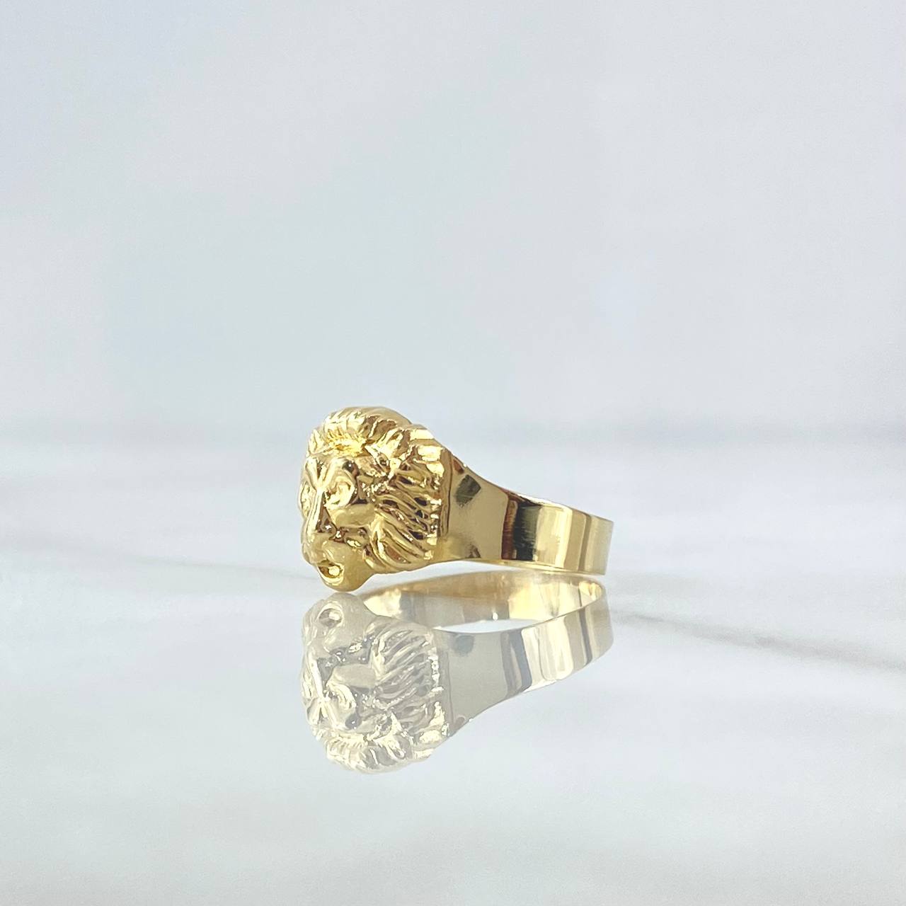 Anillo León 1.05gr / T5 / Liso Oro Amarillo 18K *