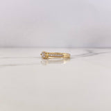 Anillo Solitario Corazon 2.65gr / T7 / Circones Blancos Oro Amarillo 18K &