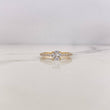 Anillo Solitario Puente 2.4gr / T7 / Circones Blancos Oro Amarillo 18K &