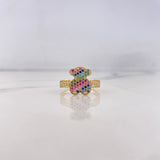 Anillo Oso TS 2.4gr / T6 / Circones Colores Oro Amarillo 18K &