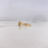 Anillo Oso 2gr / T6 / Circones Negros Blancos Oro Amarillo 18K $