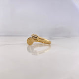 Anillo Clavo 4.65gr / T7 1/2 / Circones Negros Oro Amarillo 18K #