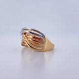 Anillo Alinza 5.15gr / T7 3/4 / Multilinea Tres Oros 18K &